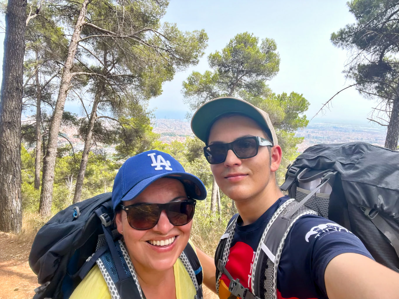 Elli and Leo on the Camino de Santiago.